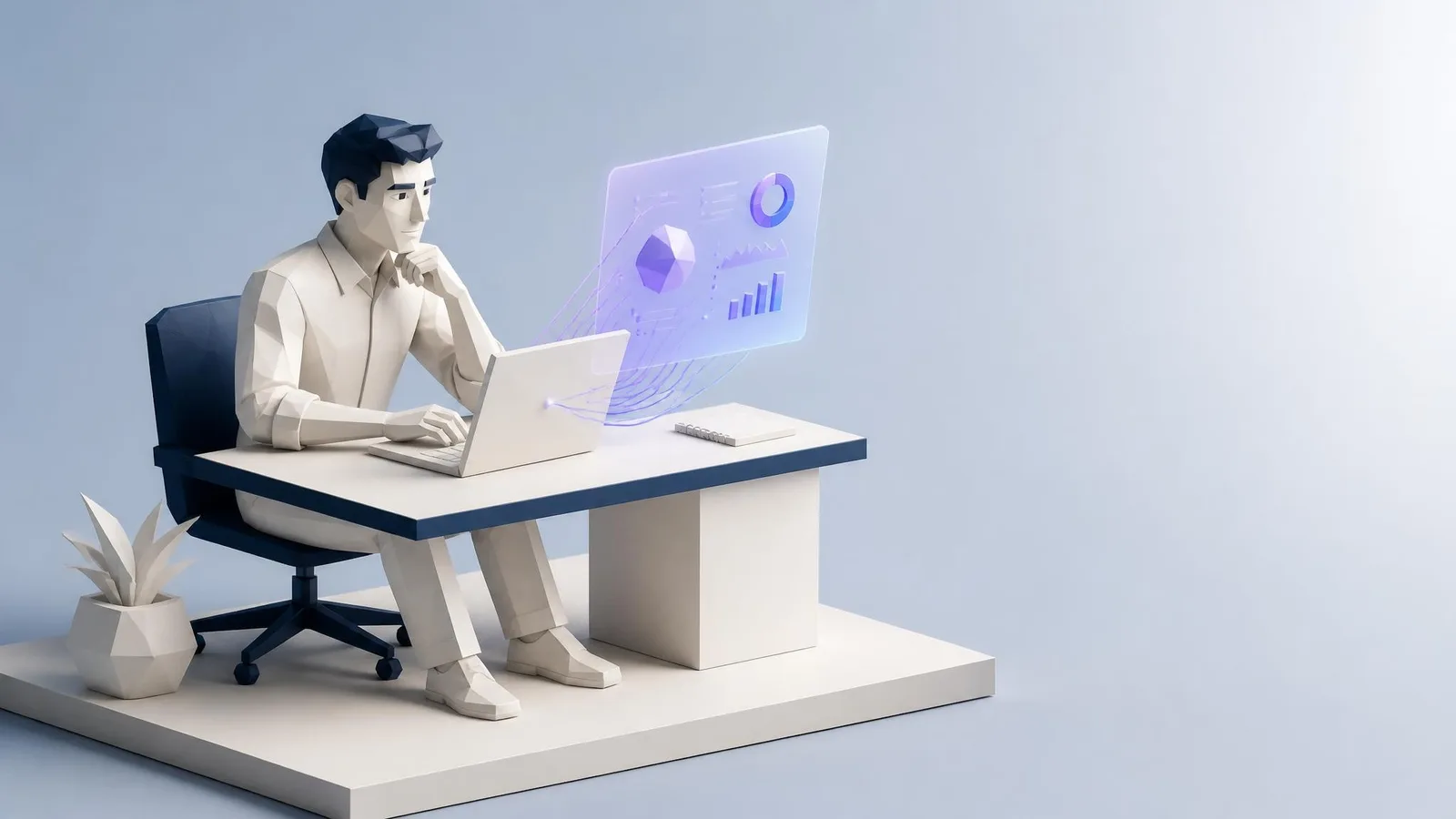 A person at a desk reviewing a laptop screen with a notepad beside them, representing the process of testing AI prompts and tracking which sources get cited across platforms.